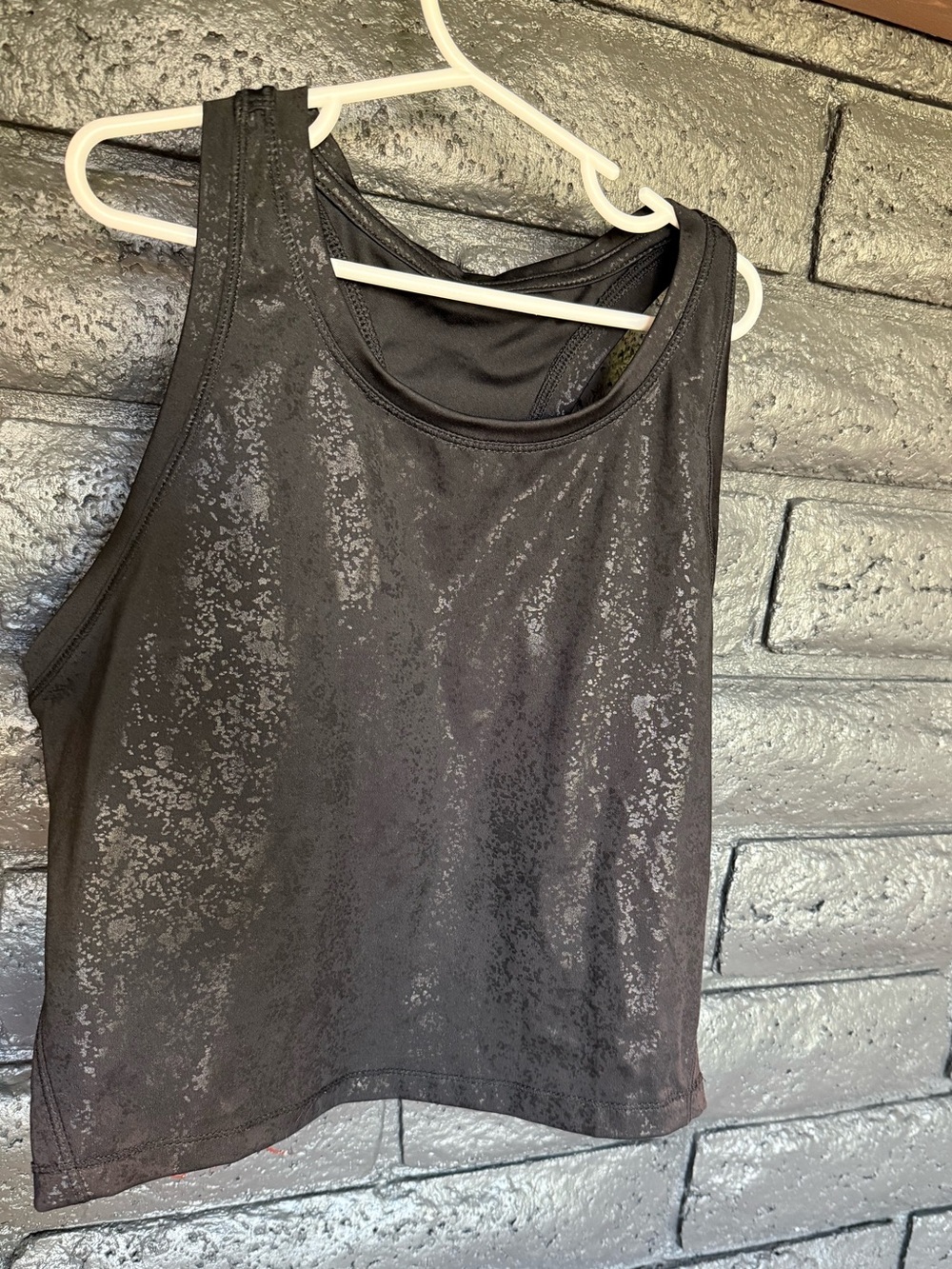 90 Degree By Reflex Black Shimmer Racerback Tank